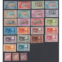 Timbres colonies Moyen Congo Taxes 1928 n°5-10-11 et 1930/33 n°12 à n°33, cote 171 € lartdesgents