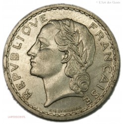 rare 5 Francs 1937 Nickel Lavrillier. lartdesgents.fr