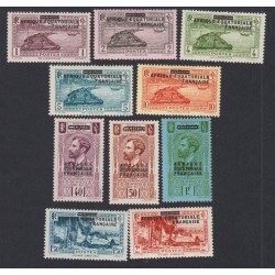 Colonies Françaises AEF 1936 n°17 à n°26,Timbres du Congo surchargés Neufs* cote 90 €, lartdesgents