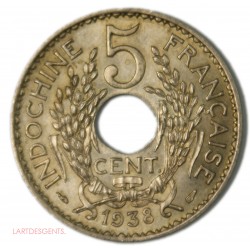 Indochine Française - 5 cent. 1938 FDC, lartdesgents.fr