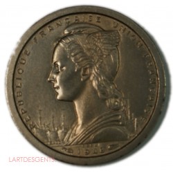 ESSAI Colonie AEF, 1franc et 2 francs 1948, FDC, lartdesgents.fr