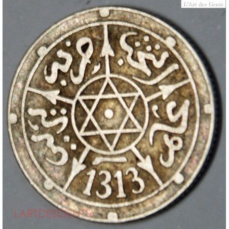 Maroc Morocco demi 1/2 dirhams 1313 BERLIN TTB+, lartdesgents.fr