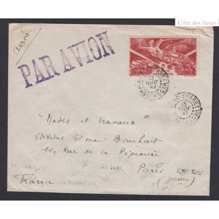 Colonies - Cachet Madagascar Diego Suarez 1947,  lartdesgents.fr