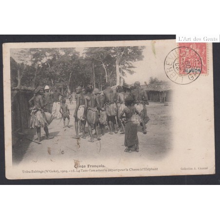 Colonies - CPA - Cachet Gabon Libreville  1909, lartdesgents.fr