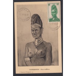 Colonies - Cachet Douala Cameroun 1940 sur CPA, lartdesgents.fr