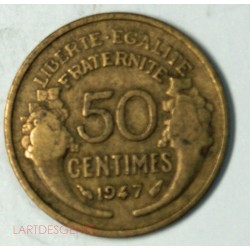 50 centimes 1947 Morlon bronze-alu TB, LARTDESGENTS.FR