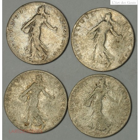 50 centimes semeuse 1898, 1900, 1907, 1911, LARTDESGENTS.FR