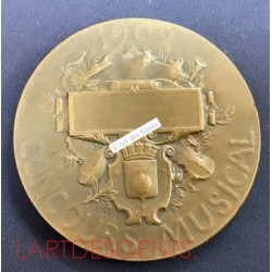 Médaille 1902 Concours musical "Ville de Montélimar" par G. LEMAIRE, LARTDESGENTS.FR
