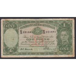 Billet Australie 1 Pound 1949 Pick 26c - w18 n°221841 - lartdesgents.fr
