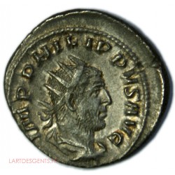 Antoninien de l' Empereur Philippe l' Arabe, 246 Ap JC. AEQUITAS RIC 57