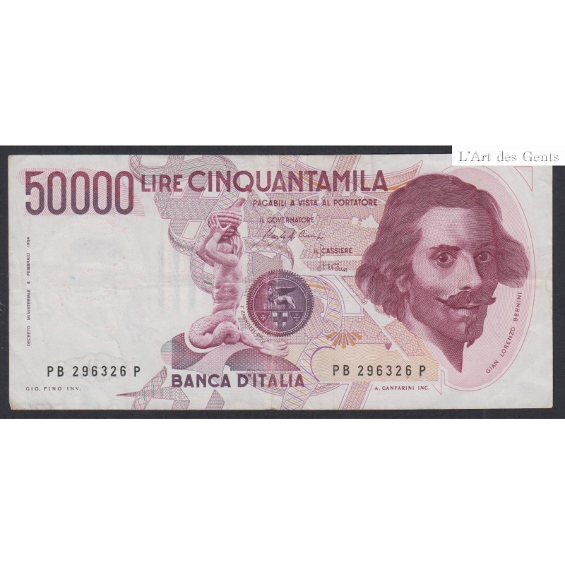 Billet Italie 50000 Lire 1984  - n°PB296326P- lartdesgents.fr