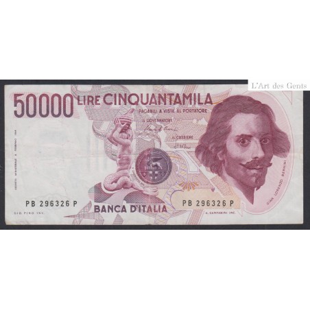 Billet Italie 50000 Lire 1984  - n°PB296326P- lartdesgents.fr