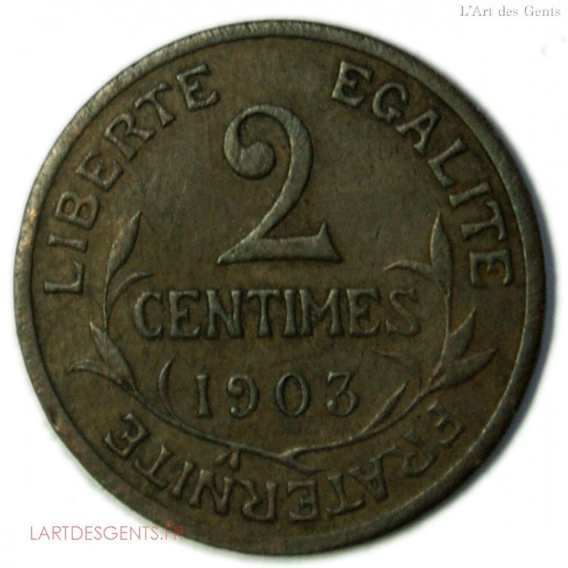 Daniel Dupuis - 2 centimes 1903, lartdesgents