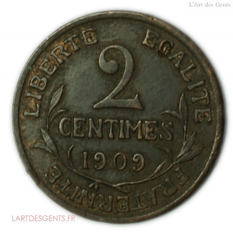 Daniel Dupuis - 2 centimes 1909 TTB, lartdesgents