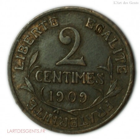 Daniel Dupuis - 2 centimes 1909 TTB, lartdesgents