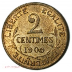 Daniel Dupuis - 2 centimes 1909 SUP, lartdesgents