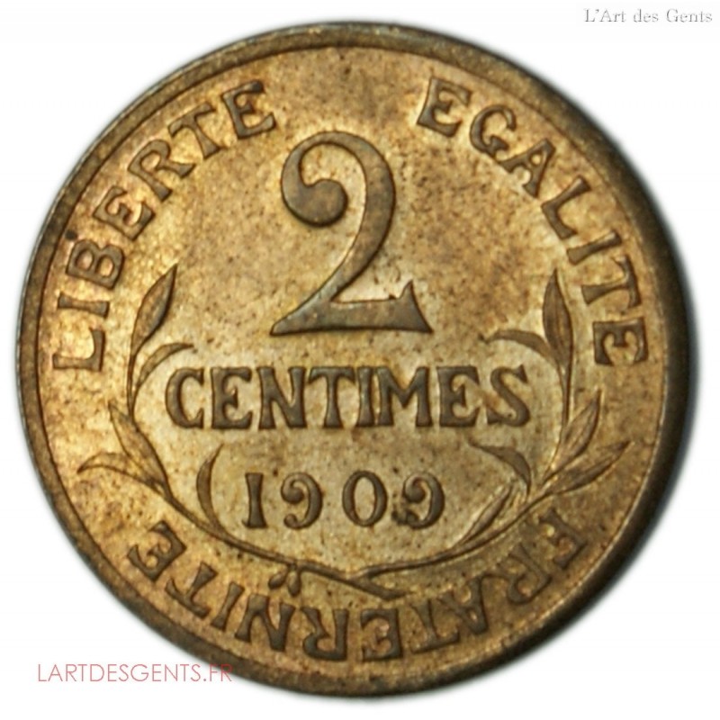 Daniel Dupuis - 2 centimes 1909 SUP, lartdesgents