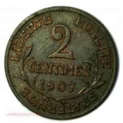 Daniel Dupuis - 2 centimes 1907 TTB, lartdesgents