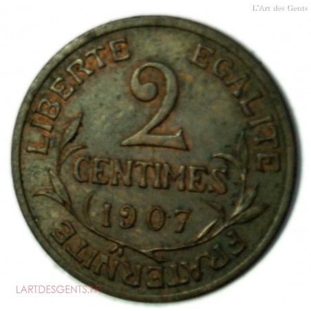 Daniel Dupuis - 2 centimes 1907 TTB, lartdesgents