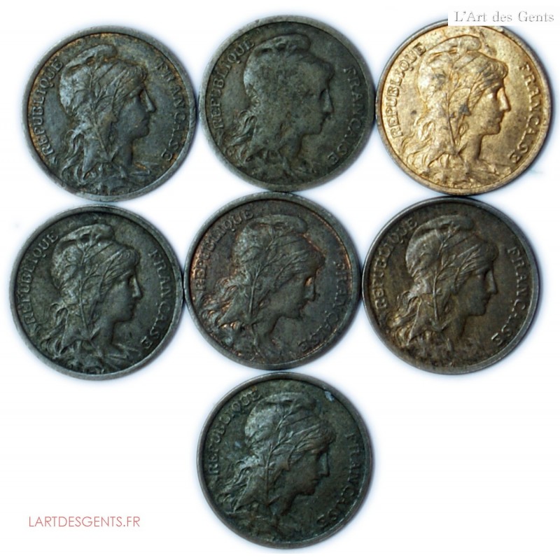 Daniel Dupuis - 1 centime 1899, 1901, 1908, 1911, 1914, 1916, 1919