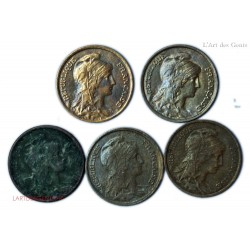 Daniel Dupuis - 1 centime 1908, 1911, 1914, 1916, 1919