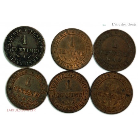 Cérès - 1 centime 4 x 1896 +2 x1897