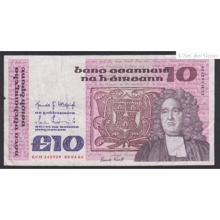 Billet Irelande 10 Pounds 1985 - ECH 142759  - lartdesgents.fr