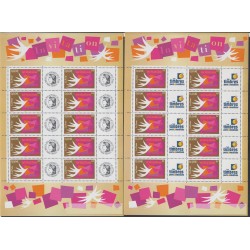 Lot de 2 Feuillets timbres personalisés - 2002 - F3479A et F3479Aa  - Neufs** - lartdesgents.fr