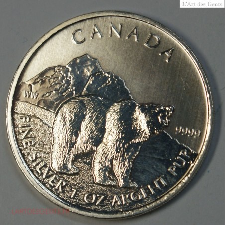 INVESTISSEMENT ARGENT, 1 OZ CANADA 5$ 2011, lartdesgents.fr