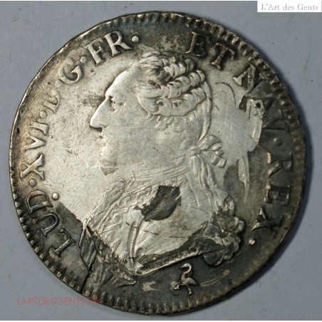 ÉCU Louis XVI aux branches d'olivier, 1784 A 2ᵉ semestre TTB+