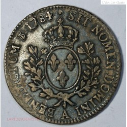 ECU Louis XVI aux branches d'olivier, 1784 A 2ᵉ semestre TTB+