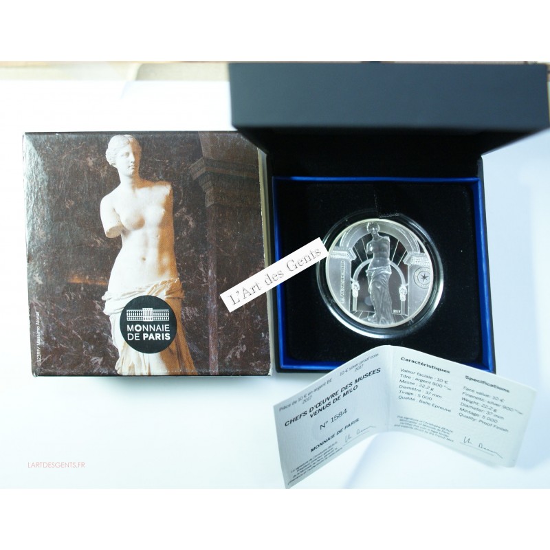 Coffret France 10€ 2017 "Vénus de Milau", lartdesgents.fr