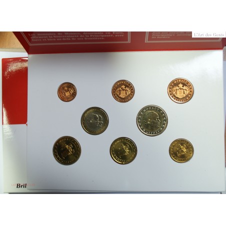 Coffret BU MONACO 2001, 1cent à 2 euros, lartdesgents.fr