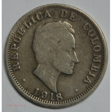 Colombie - 50 centavos 1918, lartdesgents.fr