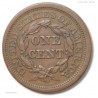 US 1851 braided hair large cent young head, NGC AU détails, lartdesgents