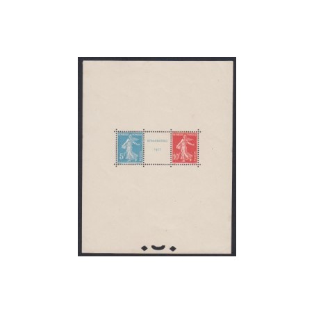 France Bloc Feuillet N°2 - 1927, Cote 1800 Euros - 2 timbres signés - lartdesgents.fr