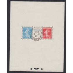 France Bloc Feuillet N°2 - 1927, Oblitéré - Cote 1350 Euros -  signé - lartdesgents.fr