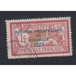 Timbre France n°182 congrès de bordeaux - 1923 Oblitéré signé cote 650 Euros lartdesgents.fr