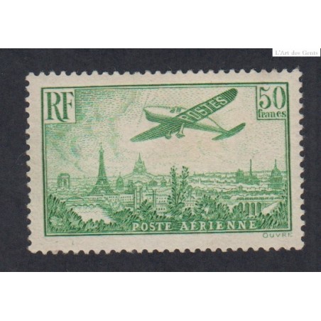Timbre Poste Aérienne -  n°14 - 1936 - Neuf** - Cote 2000 Euros- Signé - lartdesgents.fr