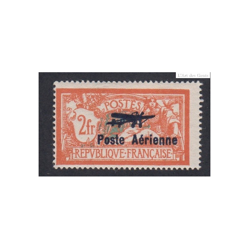 Timbre PA -  n°1 - 1927 - Neuf* avec charnière Signé  - cote 250 Euros - lartdesgents.fr