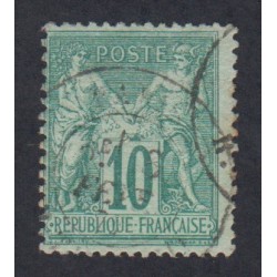 Timbre France n°76 Type sage 1876 Oblitéré - Signé cote 325 Euros lartdesgents.fr