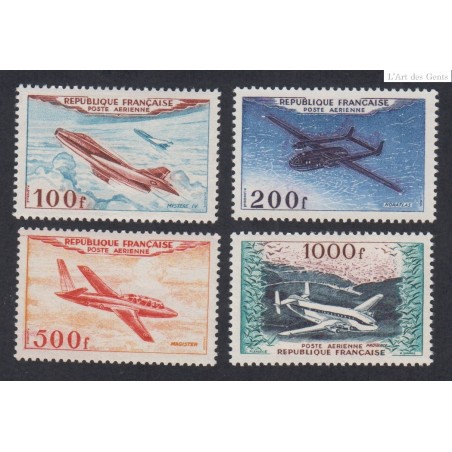 Série Timbres Poste Aérienne -  n°30 à n°33 - 1954 - Neufs** - Cote 400 Euros- Signés -lartdesgents.fr