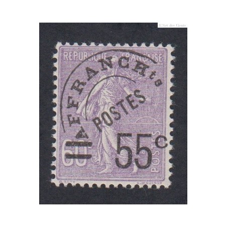 Timbre Préoblitéré -  n°47 - 1922-1927  - Neuf** Signé - Cote 350 Euros - lartdesgents.fr