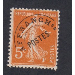 Timbre France Préoblitéré n°50 - cote 45 Euros - signé calvès - Neuf* - lartdesgents.fr