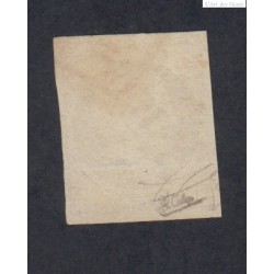 Timbre France n°9 - 10 c. bistre jaune 1852 cachet étranger Signé cote 850 Euros lartdesgents.fr