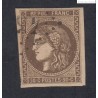 Timbre n°47d, 30 c. brun foncé, 1870, oblitéré Signé cote 400 Euros - lartdesgents.fr