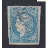 Timbre France n°44B - 20 c. bleu - 1870 Oblitéré signé cote 900 Euros lartdesgents.fr