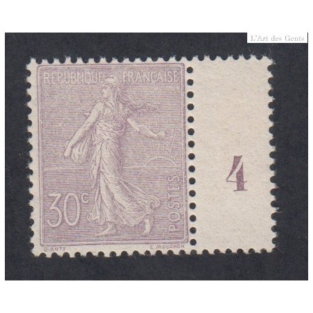 Timbre France Type Semeuse N°133 - 1903 Neuf* Signé cote 200 Euros lartdesgents.fr