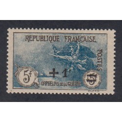Timbre N°169 - Orphelin de la Guerre - 1f. s. 5 + 5f. noir et bleu gris  Neuf** signé - cote 360 Euros lartdesgents.fr