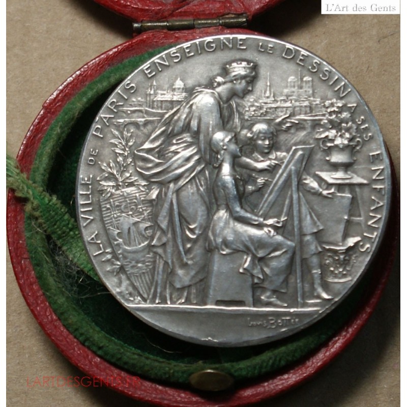 Médaille Bronze Instruction primaire par O.Roty 1905-1906, lartdesgents.fr